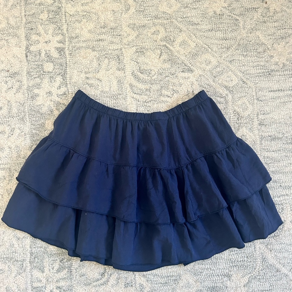 Brandy Melville Navy Tiered Skater Skirt